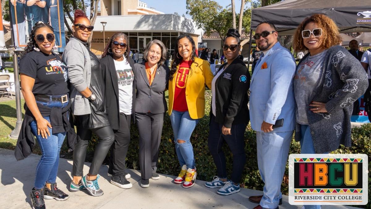 Faculty, classified professionals, and administrators at the HBCU caravan