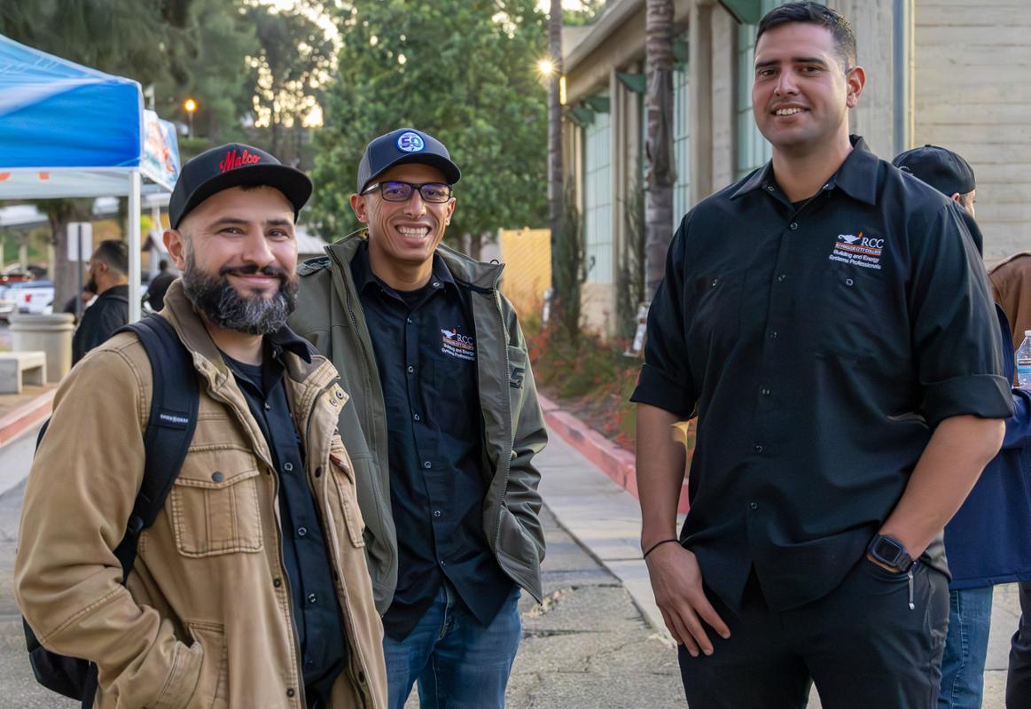 HVAC students smiling at the camera