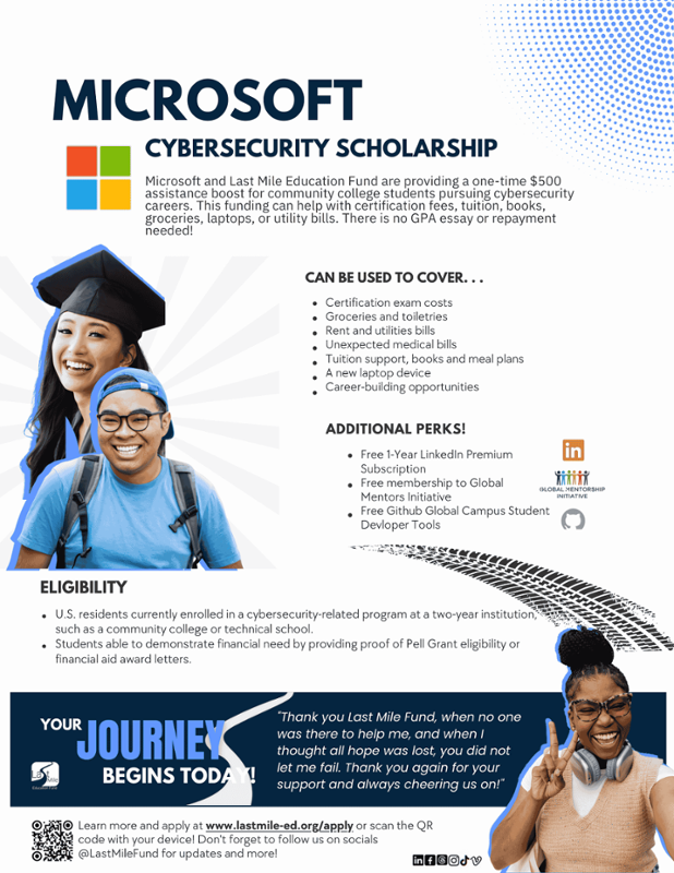 cybersecuirty flyer scholarship 