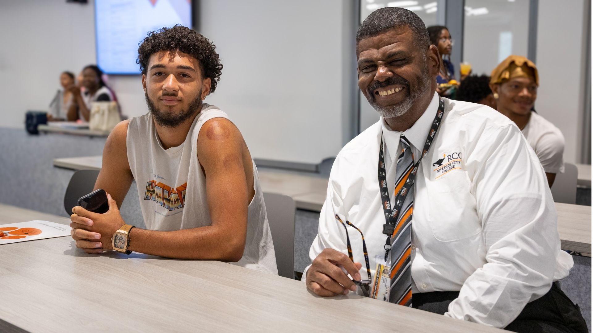 president with student, bishop president with student, bishop