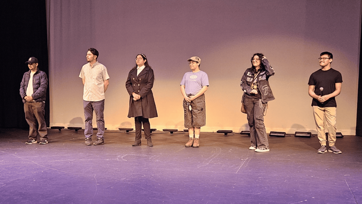 students at film festival 