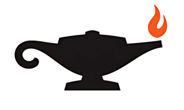 Black Lamp of Learning icon silhouette 