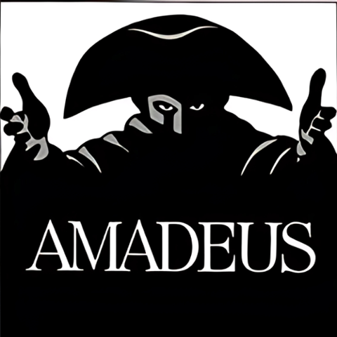 Black and White Amadeus silhouette 