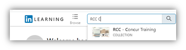 RCC Concur training collection