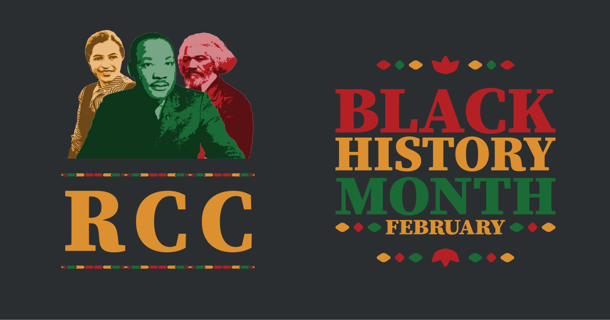 Black History Month RCC logo with Key Historical Figures