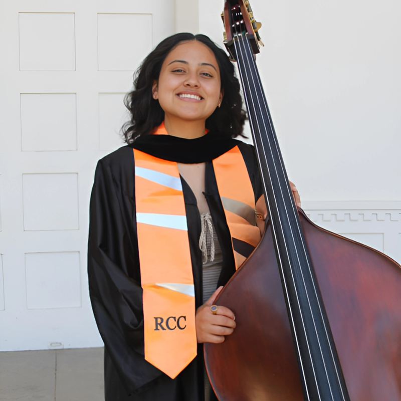 Student in graduation regalia